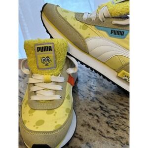 Puma X Sponge Bob Square Pants Vibrant Colors Youth Sz4.5 Excellent Condition